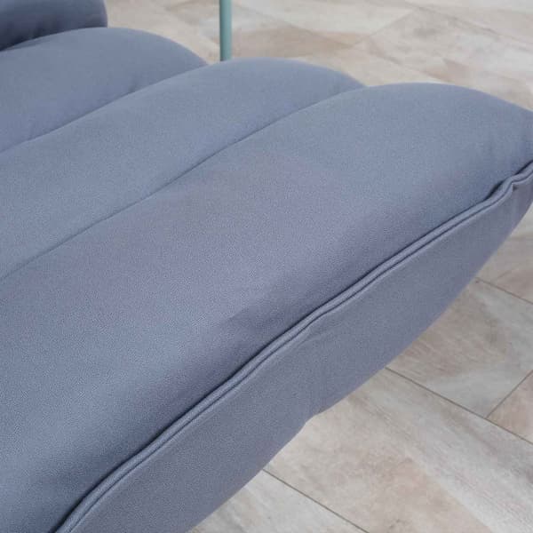 Gulvsofa Gulvstol Med Justerbar Ryggstøtte, Dreibar Meditasjonsstol, Avslapningsstol, Mikrofiberklut, Grå, 62X62X95 Cm