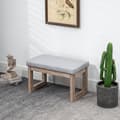 Pikkukuva 3 / 10: Rahi Pellavanäköinen, Jakkara Puisilla Jaloilla, Sisääntulopenkki Olohuoneeseen, Makuuhuoneeseen, Harmaa, 68 X 38 X 42 Cm