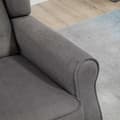 Miniatyrbillede 9 af 10: Single Chair Relax Chair Wing Chair Med Tufting, Træfødder, Polyester, Mørkegrå, 74X86X102Cm