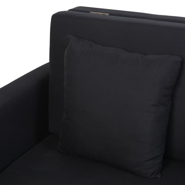 2-Personers Sovesofa Med Sengefunktion & Opbevaringsplads, Rygpude, Polybomuld, Træ, Koksgrå, 152X101X81Cm