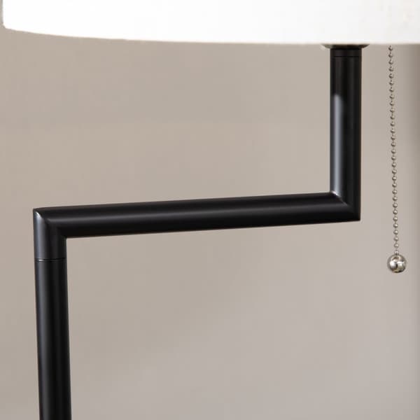 Gulvlampe, Gulvlampe Med Hylle, 40 W Gulvlampe Med Usb-Port, Gulvlampe, Stål, Krem, Ø40 X 168 Cm, Unntatt Lyspære