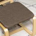 Miniatyrbilde 9 av 10: Avslapningsstol Med Fotskammel, Vingestol Med Krakk, Spisestuestol Med Lintrekk Til Stue, Brun 67 X 72 X 100 Cm