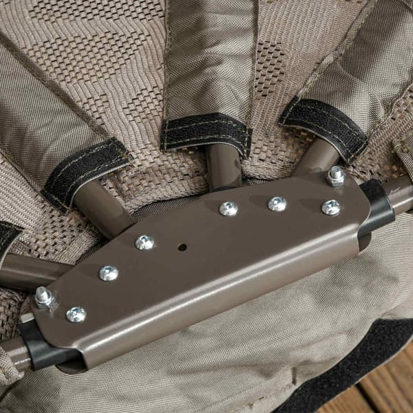 Hengestol, 2-Seters Hengestol Med Pute, Hengende Huske Med Sammenleggbar Setekurv, Lastekapasitet Opptil 240 Kg, Polyester + Stål, Sand