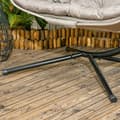 Miniatyrbilde 10 av 10: Hengestol, 2-Seters Hengestol Med Pute, Hengende Huske Med Sammenleggbar Setekurv, Lastekapasitet Opptil 240 Kg, Polyester + Stål, Sand