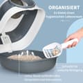 Miniatyrbild 6 av 10: Deodorant & Ströskopa, För Katter Upp Till 5 Kg, Vit+Grå, 52X41X38Cm