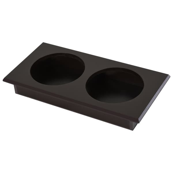 Hundefôringsskål Med Oppbevaringsplass 2 Boller Fôringsstasjon Rustfri Stålskål Katteskål Mdf Rustfri Espresso 60 X 30 X 41 Cm