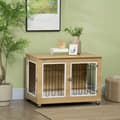Pikkukuva 3 / 10: Dog Kennel Pöytäkoiran Häkki Koiran Talon Tyyny Double Doors Oak