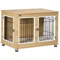 Pikkukuva 1 / 10: Dog Kennel Pöytäkoiran Häkki Koiran Talon Tyyny Double Doors Oak