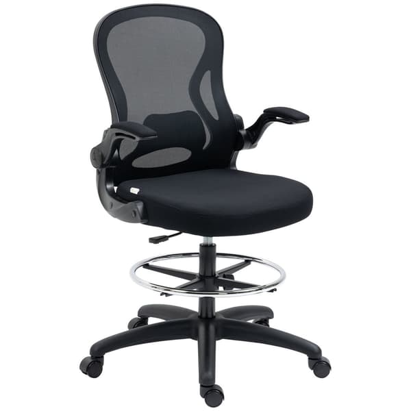 Kontorstol Ergonomisk Arbejdsstol Med Justerbar Fodring, 110-130 Cm Højdejusterbar, Hjul, Lændestøtte, Sort Kontorstol Ergonomisk Arbejdsstol Med Justerbar Fodring, 110-130 Cm Højdejusterbar, Hjul, Lændestøtte, Sort