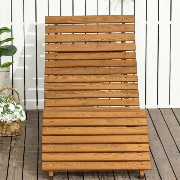 Solseng, Fluktstol, Hageseng, Avslapningsseng For Basseng, Balkong, Opptil 120 Kg, Heltre, Teak, 66X170X77Cm