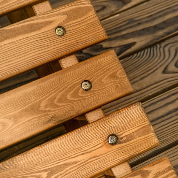 Solseng, Fluktstol, Hageseng, Avslapningsseng For Basseng, Balkong, Opptil 120 Kg, Heltre, Teak, 66X170X77Cm