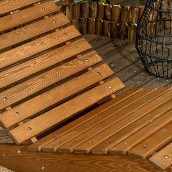 Solseng, Fluktstol, Hageseng, Avslapningsseng For Basseng, Balkong, Opptil 120 Kg, Heltre, Teak, 66X170X77Cm
