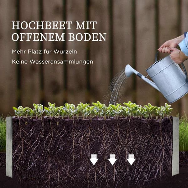 Højsengesæt Plantekasse Med Plastbetræk Og Espalier Til Klatreplanter, 53X53X90Cm