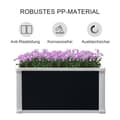 Miniatyrbild 6 av 10: Upphöjd Bädd Blomlåda Växtlåda Med Dräneringsfunktion För Grönsaker Plastgrå 60 X 60 X 30 Cm