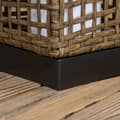 Pikkukuva 10 / 10: Aurinkolamppu Rottinki, Vedenpitävä, Valoanturilla, Led Ulkovalo, 15,5X15,5X46Cm