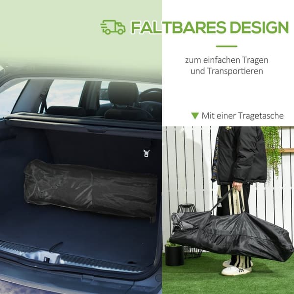 Feltseng Campingseng Camping Solseng Bag Koppholder Opp Til 120Kg Svart 68X186X48Cm