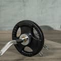 Miniatyrbilde 8 av 10: Vektskiver Sett Med 2 Stk Tri-Grip 2 X 5 Kg Gummierte Olympiske Plater, Gulvvennlig, 5 Cm Boring, Tre Håndtak, Styrketrening
