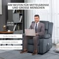 Miniatyrbilde 9 av 10: Avslapningsstol, Tv-Stol, Ståstol, Elektrisk Justerbar Med Liggefunksjon Inkludert Fjernkontroll, Fløyelslook, Grå, 92 X 93 X 105 Cm