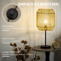 Miniatyrbild 7 av 10: Lampsats Om 2 Med Golv- Och Bordslampa, E27 Bas, Linne Lampskärm, För Vardagsrum, Natur