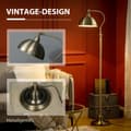 Miniatyrbillede 6 af 10: Gulvlampe Retro Buelampe Med Justerbar Lampeskærm, E27, Messing Look, Til Stuen
