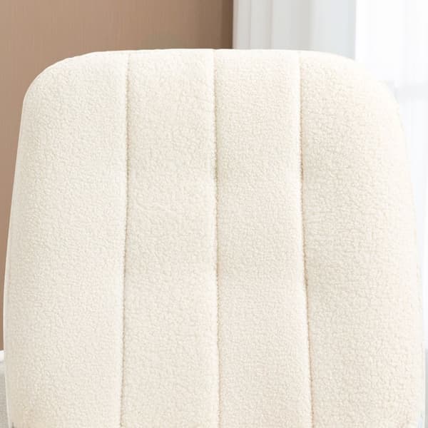 Gyngestol, Komfortabel Svingstol Med Sherpa-Fleece, For Soverom Og Barnerom, Opptil 150 Kg, 63X95X97Cm