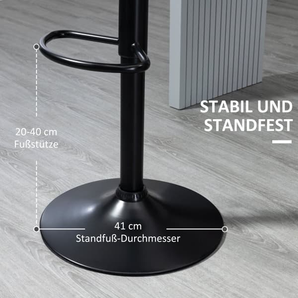 Baarituolit Korkeussäädettävä Sarja 2 Kääntötuolia Baarituolit 360° Käännettävissä Selkänojalla Keinonahka 48,5X55,5X90-110 M