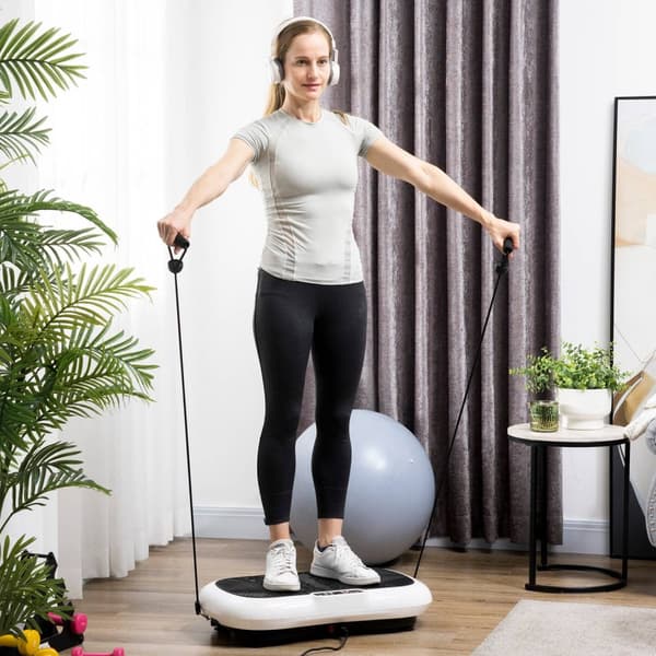 Tärinälevykuntolaite, Jossa 2 Kuntonauhaa, 99 Tärinätasoa, Jopa 120 Kg, Koko Kehon Harjoitteluun, 200W