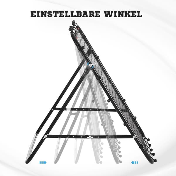 Football Rebounder Kickback Goal Rebound Seinäverkko Metalliputki+Pe, 96X80X96 Cm, Musta