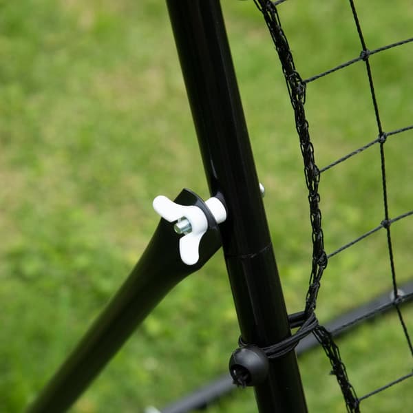 Football Rebounder Kickback Goal Rebound Seinäverkko Metalliputki+Pe, 96X80X96 Cm, Musta