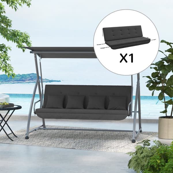 Putesett For Verandahuske 170 Cm Stolpute Huskepute Setepute Hagehuske Hagepute Ryggpute Mørkegrå