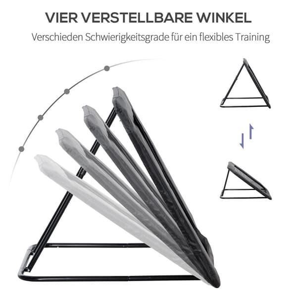 Vikbart Fotbollsmål, Fotbollsrebounder, Rebound-Vägg, Nät För Multisport, 5-Nivå Justerbar, 128X118X108-120Cm