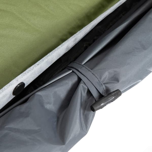 Campingseng Kuppeltelt 2 Person Luftmadrass Grå 200X146X159Cm