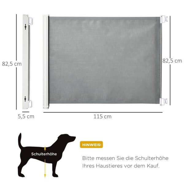 Dør Sikkerhetsport Hundetrapp Sikkerhetsdeler Utvidbar 115Lx82,5Hcm