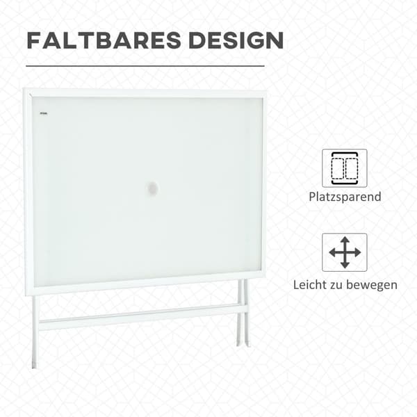 Kokoontaittuva Pöytä Puutarhapöytä Sateenvarjo Reikä Kokoontaittuva Pöytä Sivupöytä Parvekepöytä Piknikpöytä Metalli 110X70X70Cm