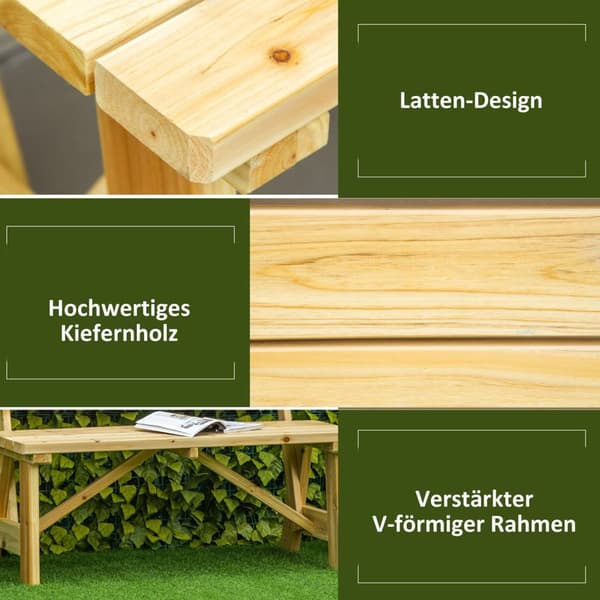 Trädgårdsbänk 2-Sits Parkbänk Av Trä Bänk Upp Till 220 Kg Bänk Uteplatsbänk Med Ryggstöd Trädgårdsmöbler Massivt Trä 116 X 56 X 80 Cm