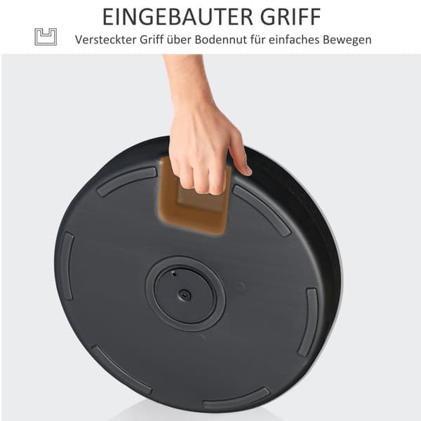 Parasollfot 22 Kg, For Ø38/48 Mm Parasoll, Sement, Sort, Ø51 X 12H Cm