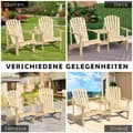 Miniatyrbilde 8 av 10: Adirondack Hagestol Med Bord Og Paraplyhull 2-Seters Hagestol Sittegruppe Hagemøbler Til Balkong Heltre Naturlig 178 X 87 X 92 Cm