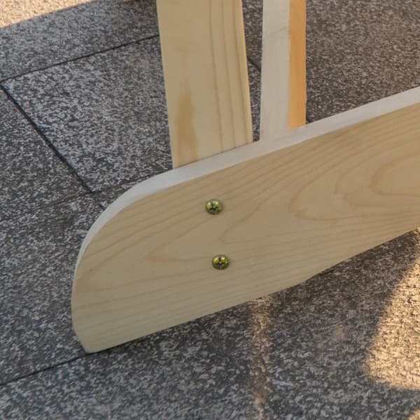Adirondack Hagestol Med Bord Og Paraplyhull 2-Seters Hagestol Sittegruppe Hagemøbler Til Balkong Heltre Naturlig 178 X 87 X 92 Cm