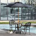 Miniatyrbilde 2 av 10: Parasoll Hageparaply 3-Lags, Solbeskyttelse, Bambus & 180/㎡ Polyester, Svart, Ø2,5X2,3M