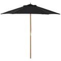 Miniatyrbilde 1 av 10: Parasoll Hageparaply 3-Lags, Solbeskyttelse, Bambus & 180/㎡ Polyester, Svart, Ø2,5X2,3M