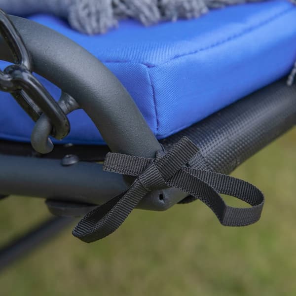 Swing Lounger Hollywood Swing Garden Lounger Med Tag Til 2 Personer Stålblå 164 X 116 X 176 Cm