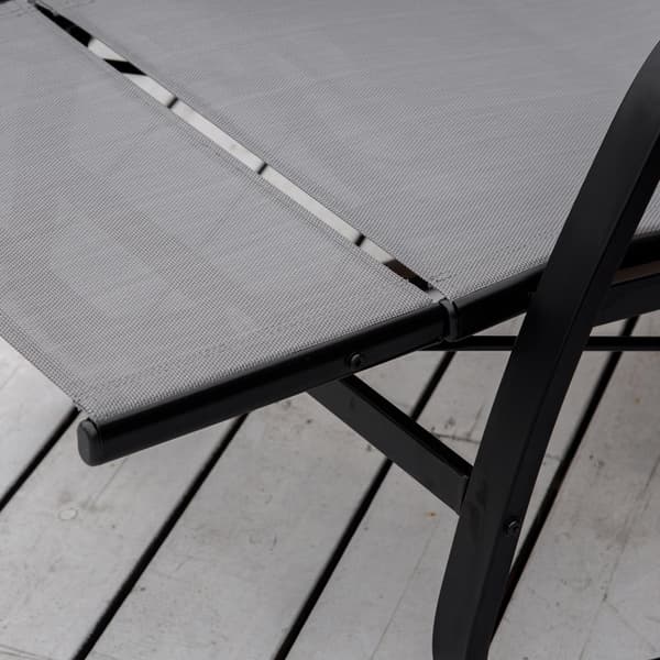 Gyngestol Gyngestol Med Ryglæn Haveseng Gyngestol Med Fodstøtte Justerbar Op Til 160 Kg Textline Grå 90 X 64 X 96,5 Cm
