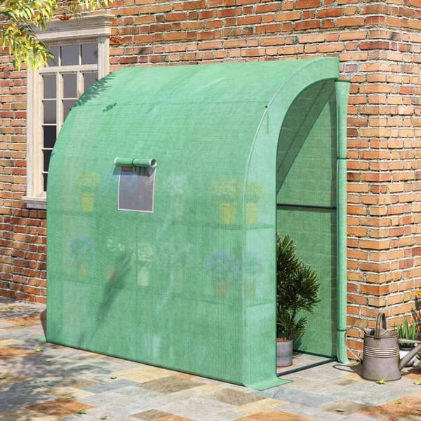Folie Drivhus Drivhus Med 2 Dører Planteheising Uv-Beskyttelse Stål Pe Grønn 200 X 100 X 215 Cm