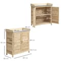 Miniatyrbillede 4 af 10: Haveskab Plantebord Med Underskab Træ Udstyr Skab Skab Med 2 Hylder Redskabsskur Haveskur Udendørs Natur 83 X 40 X 92 Cm