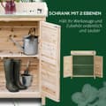 Miniatyrbillede 5 af 10: Haveskab Plantebord Med Underskab Træ Udstyr Skab Skab Med 2 Hylder Redskabsskur Haveskur Udendørs Natur 83 X 40 X 92 Cm