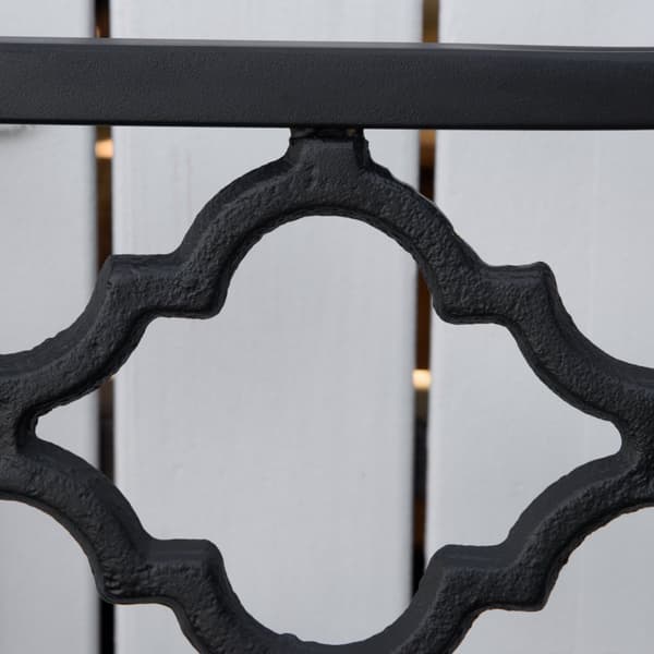 Hagebenk 2-Seters Elegant Parkbenk Laget Av Metall, Opptil 240 Kg, Med Rygg Og Armlener, Støpejern, Svart, 128X58,5X89 Cm