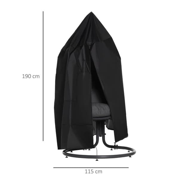 Hengende Stol Beskyttelsestrekk, Vanntett Trekk Laget Av 210D Oxford, Egnet For Utendørs Hengende Kurv, Ø115 X 190H Cm