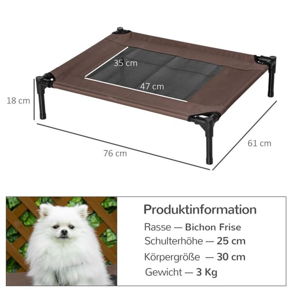 Outdoor Hundeseng Robust Hundeseng 600D Oxford Brun 76X61X18Cm Hunde & Katte