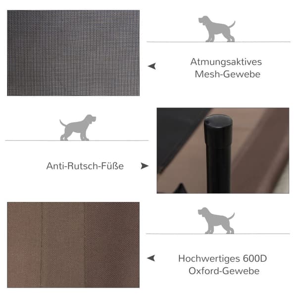 Outdoor Hundeseng Robust Hundeseng 600D Oxford Brun 76X61X18Cm Hunde & Katte