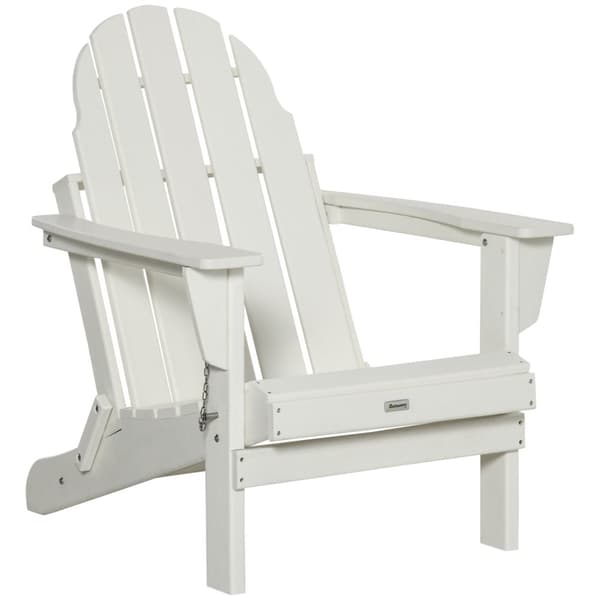 Adirondack Hagestol Sammenleggbar Hagestol Balkongstol Hagemøbler Hvit 75X87X93Cm